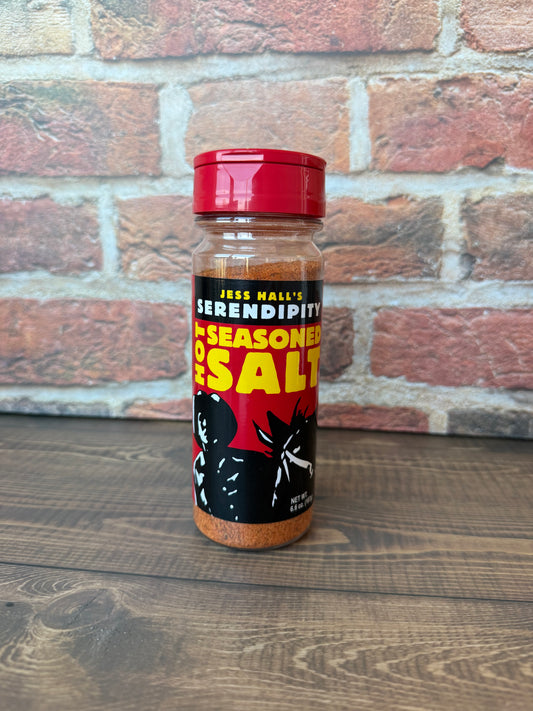 Jess Hall's Serendipity Hot Seasoned Salt 6.6 Oz *NEW SIZE*